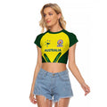 Custom Australia Cricket Spirit 2026 Raglan Cropped T Shirt World T20 Edition - Aussie Hoodie