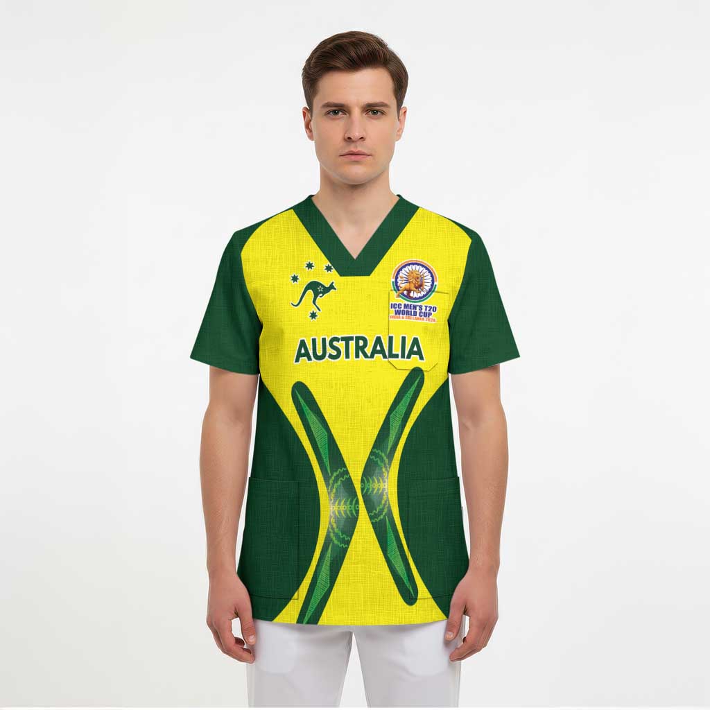Custom Australia Cricket Spirit 2026 Scrub Top World T20 Edition - Aussie Hoodie