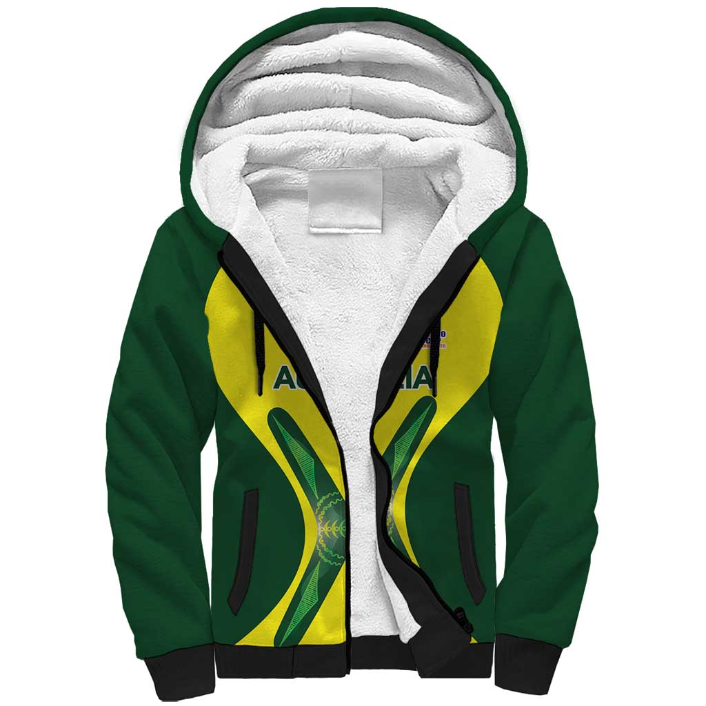 Custom Australia Cricket Spirit 2026 Sherpa Hoodie World T20 Edition - Aussie Hoodie