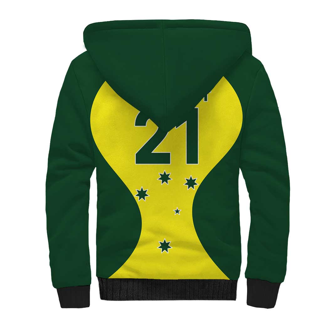 Custom Australia Cricket Spirit 2026 Sherpa Hoodie World T20 Edition - Aussie Hoodie