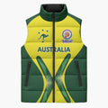 Custom Australia Cricket Spirit 2026 Sleeveless Puffer Jacket World T20 Edition - Aussie Hoodie