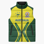 Custom Australia Cricket Spirit 2026 Sleeveless Puffer Jacket World T20 Edition - Aussie Hoodie