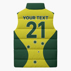 Custom Australia Cricket Spirit 2026 Sleeveless Puffer Jacket World T20 Edition - Aussie Hoodie