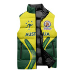Custom Australia Cricket Spirit 2026 Sleeveless Puffer Jacket World T20 Edition - Aussie Hoodie