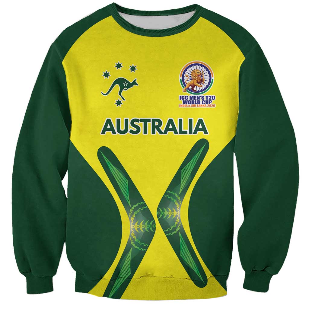 Custom Australia Cricket Spirit 2026 Sweatshirt World T20 Edition - Aussie Hoodie