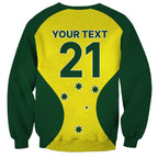 Custom Australia Cricket Spirit 2026 Sweatshirt World T20 Edition - Aussie Hoodie