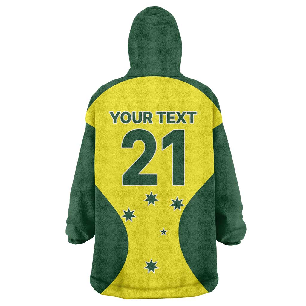 Custom Australia Cricket Spirit 2026 Wearable Blanket Hoodie World T20 Edition - Aussie Hoodie