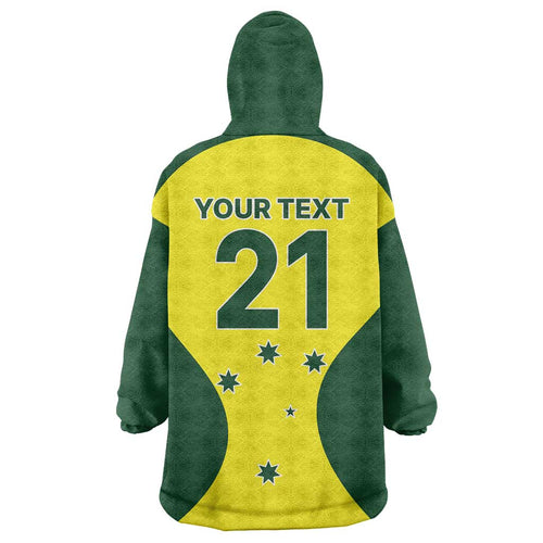 Custom Australia Cricket Spirit 2026 Wearable Blanket Hoodie World T20 Edition - Aussie Hoodie