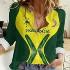 Custom Australia Cricket Spirit 2026 Women Casual Shirt World T20 Edition - Aussie Hoodie