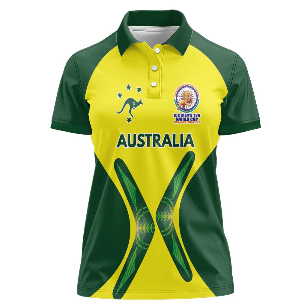 Custom Australia Cricket Spirit 2026 Women Polo Shirt World T20 Edition - Aussie Hoodie