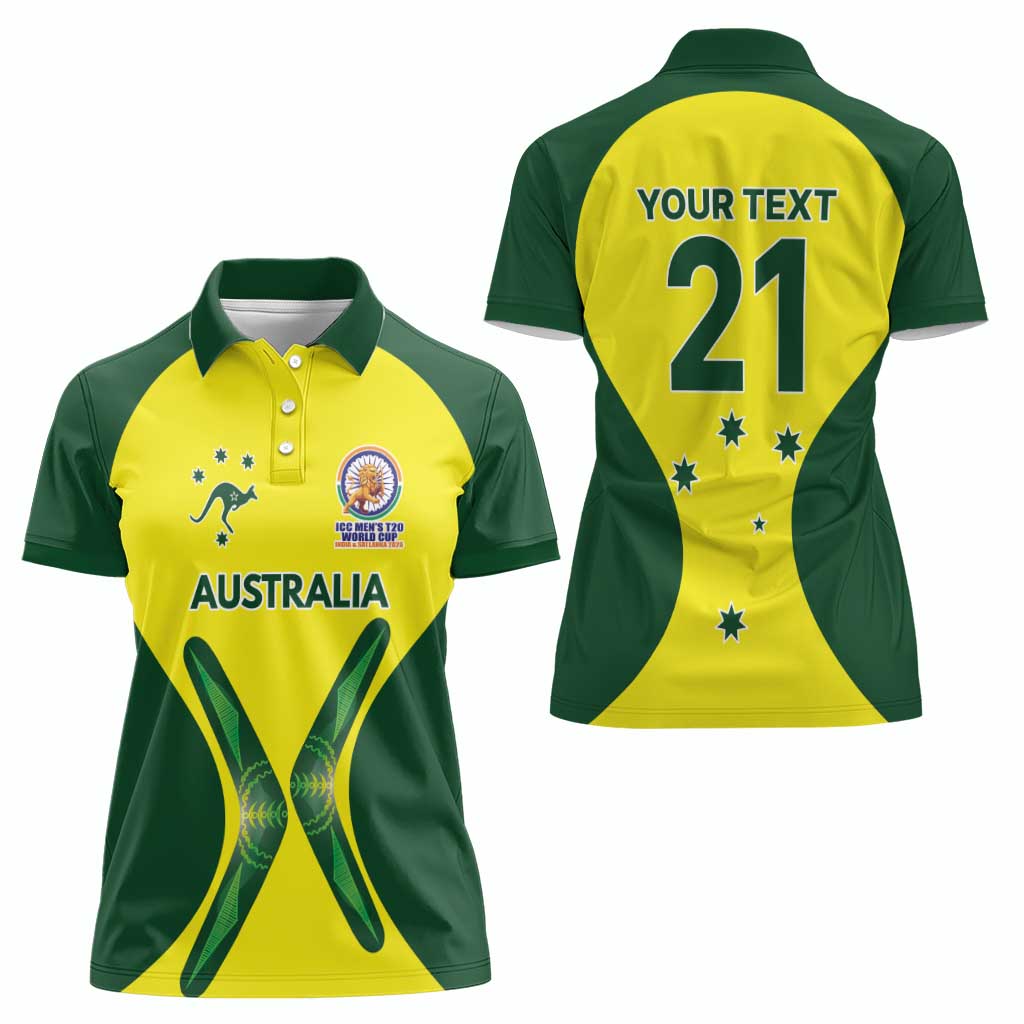 Custom Australia Cricket Spirit 2026 Women Polo Shirt World T20 Edition - Aussie Hoodie