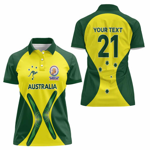 Custom Australia Cricket Spirit 2026 Women Polo Shirt World T20 Edition - Aussie Hoodie