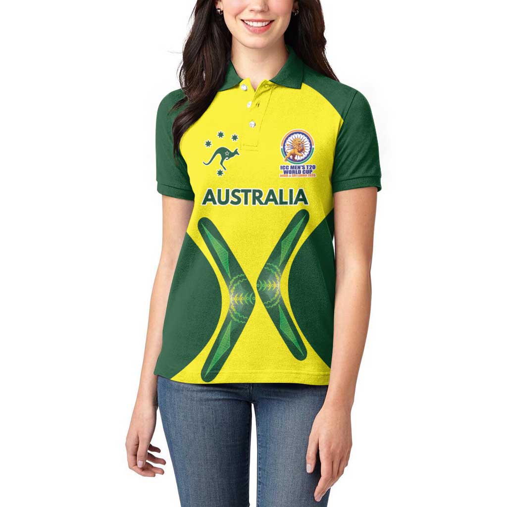 Custom Australia Cricket Spirit 2026 Women Polo Shirt World T20 Edition - Aussie Hoodie