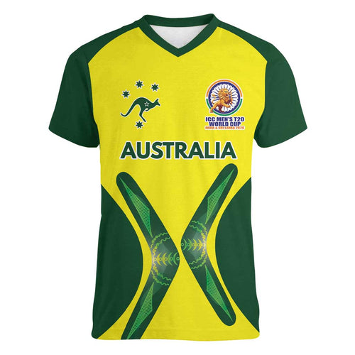 Custom Australia Cricket Spirit 2026 Women V-Neck T-Shirt World T20 Edition - Aussie Hoodie