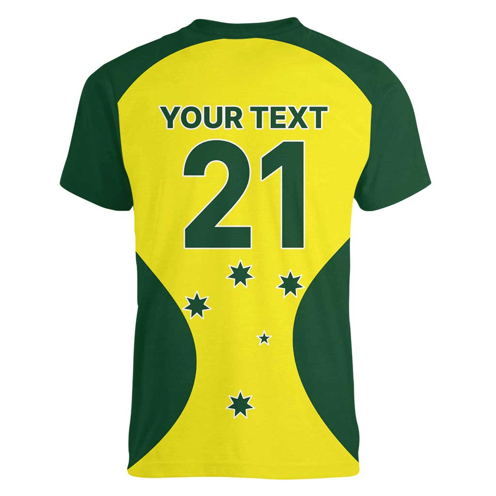 Custom Australia Cricket Spirit 2026 Women V-Neck T-Shirt World T20 Edition - Aussie Hoodie