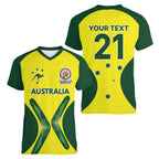 Custom Australia Cricket Spirit 2026 Women V-Neck T-Shirt World T20 Edition - Aussie Hoodie