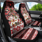 New Zealand Kowhaiwhai Taniko Christmas Bow Car Seat Cover Meri Kirihimete