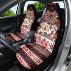 New Zealand Kowhaiwhai Taniko Christmas Bow Car Seat Cover Meri Kirihimete