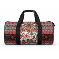 New Zealand Kowhaiwhai Taniko Christmas Bow Duffle Bag Meri Kirihimete