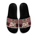 New Zealand Kowhaiwhai Taniko Christmas Bow Slide Sandals Meri Kirihimete