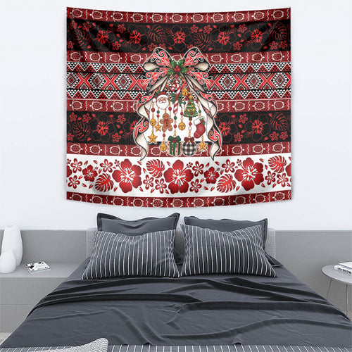 New Zealand Kowhaiwhai Taniko Christmas Bow Tapestry Meri Kirihimete