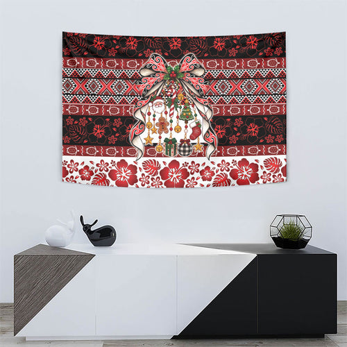 New Zealand Kowhaiwhai Taniko Christmas Bow Tapestry Meri Kirihimete