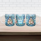 New Zealand Kowhai Ngutukaka Christmas Bow Ceramic Mug Meri Kirihimete