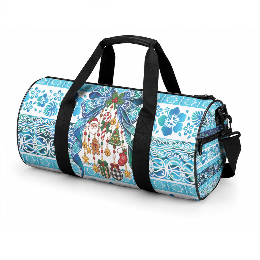 New Zealand Kowhai Ngutukaka Christmas Bow Duffle Bag Meri Kirihimete