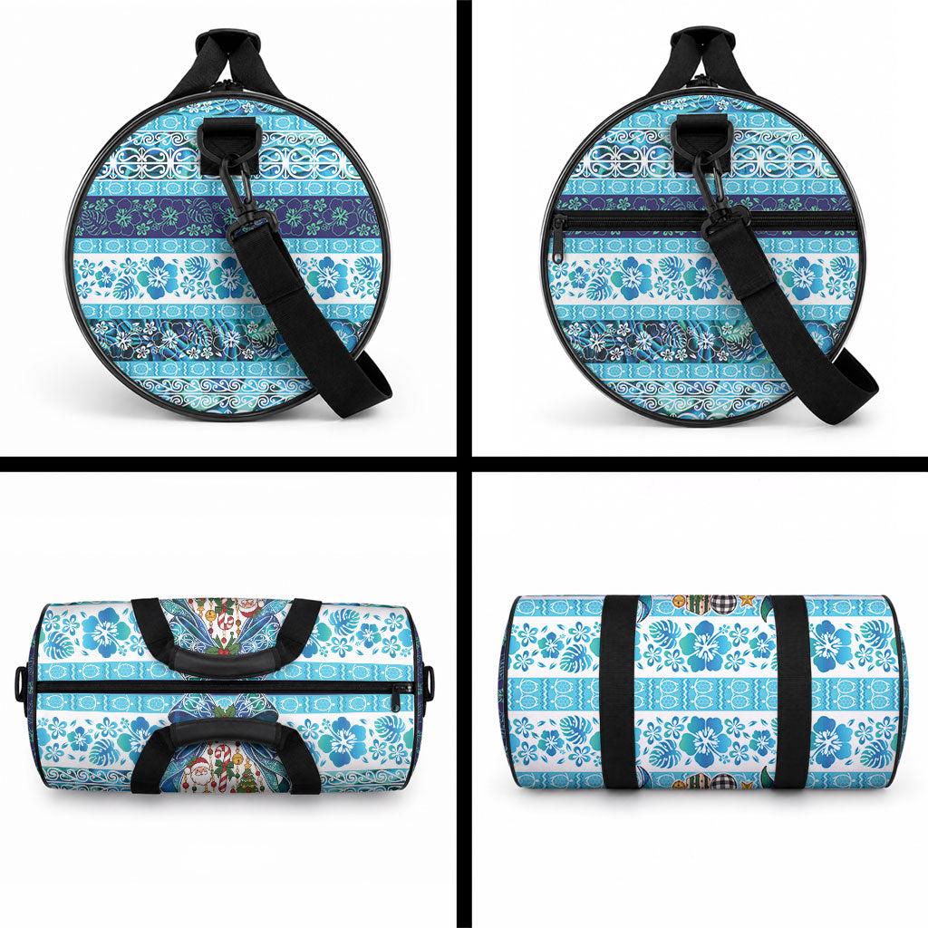 New Zealand Kowhai Ngutukaka Christmas Bow Duffle Bag Meri Kirihimete