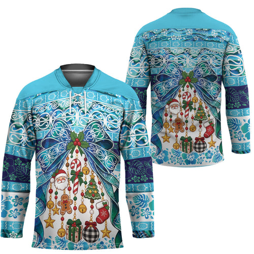 New Zealand Kowhai Ngutukaka Christmas Bow Hockey Jersey Meri Kirihimete