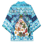 New Zealand Kowhai Ngutukaka Christmas Bow Kimono Meri Kirihimete