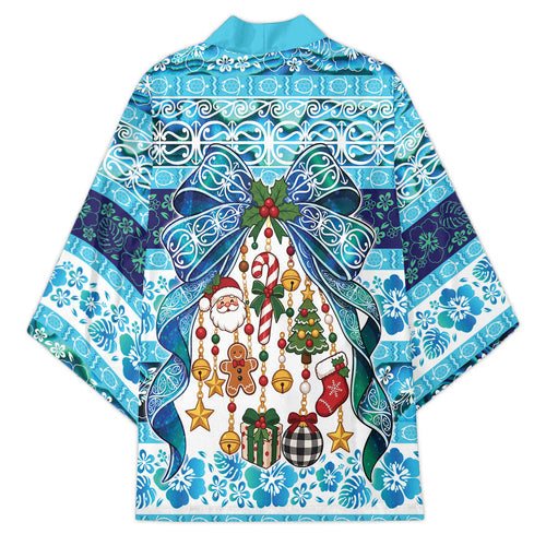 New Zealand Kowhai Ngutukaka Christmas Bow Kimono Meri Kirihimete