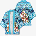 New Zealand Kowhai Ngutukaka Christmas Bow Kimono Meri Kirihimete