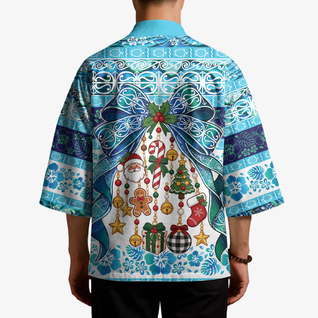 New Zealand Kowhai Ngutukaka Christmas Bow Kimono Meri Kirihimete