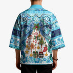 New Zealand Kowhai Ngutukaka Christmas Bow Kimono Meri Kirihimete