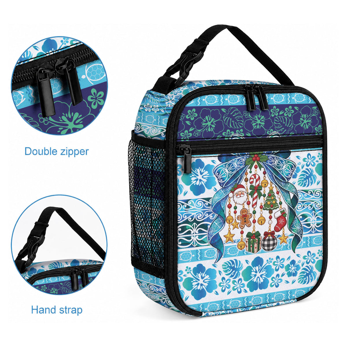 New Zealand Kowhai Ngutukaka Christmas Bow Lunch Bag Meri Kirihimete
