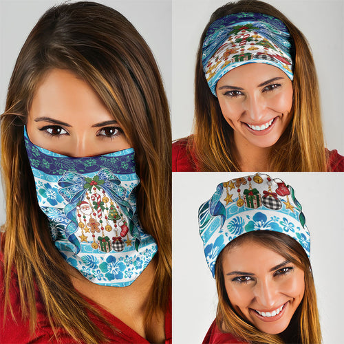 New Zealand Kowhai Ngutukaka Christmas Bow Neck Gaiter Meri Kirihimete