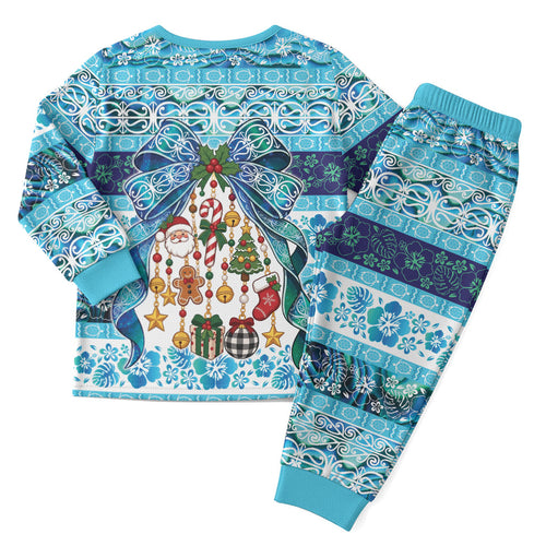 New Zealand Kowhai Ngutukaka Christmas Bow Christmas Pajama Set Meri Kirihimete