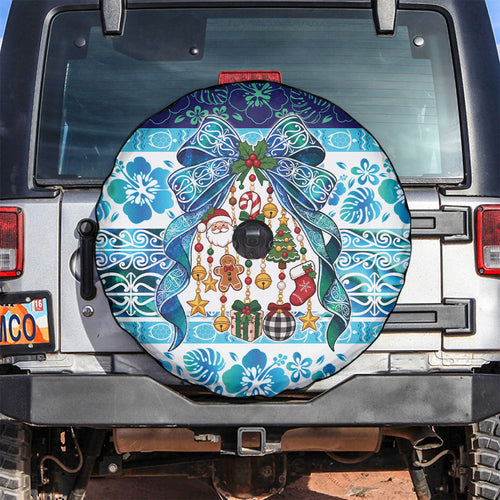 New Zealand Kowhai Ngutukaka Christmas Bow Spare Tire Cover Meri Kirihimete