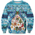 New Zealand Kowhai Ngutukaka Christmas Bow Sweatshirt Meri Kirihimete