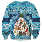 New Zealand Kowhai Ngutukaka Christmas Bow Sweatshirt Meri Kirihimete