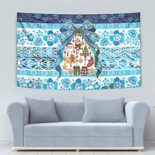 New Zealand Kowhai Ngutukaka Christmas Bow Tapestry Meri Kirihimete