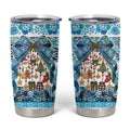 New Zealand Kowhai Ngutukaka Christmas Bow Tumbler Cup Meri Kirihimete