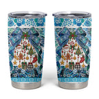 New Zealand Kowhai Ngutukaka Christmas Bow Tumbler Cup Meri Kirihimete