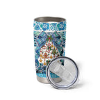 New Zealand Kowhai Ngutukaka Christmas Bow Tumbler Cup Meri Kirihimete
