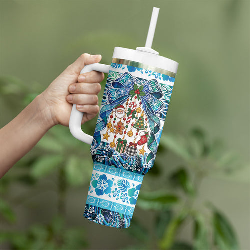 New Zealand Kowhai Ngutukaka Christmas Bow Tumbler With Handle Meri Kirihimete