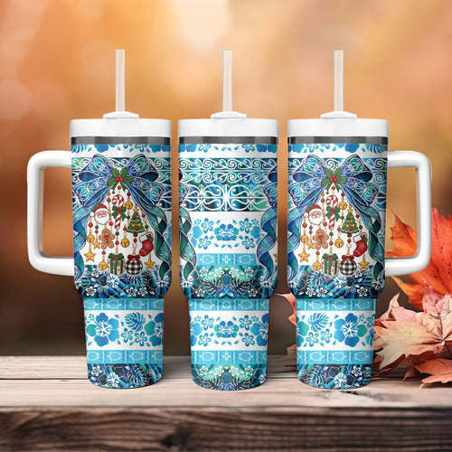 New Zealand Kowhai Ngutukaka Christmas Bow Tumbler With Handle Meri Kirihimete
