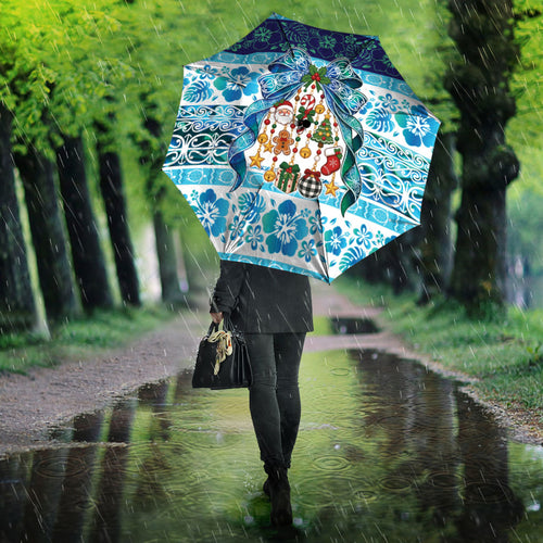 New Zealand Kowhai Ngutukaka Christmas Bow Umbrella Meri Kirihimete