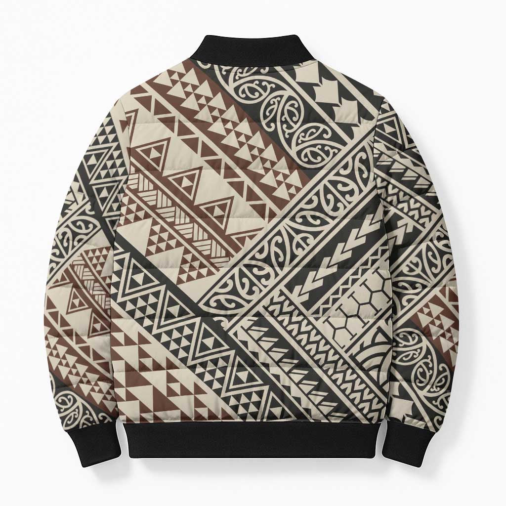Niho Taniwha Kowhaiwhai Bomber Puffer Jacket - Aussie Hoodie