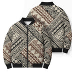 Niho Taniwha Kowhaiwhai Bomber Puffer Jacket - Aussie Hoodie